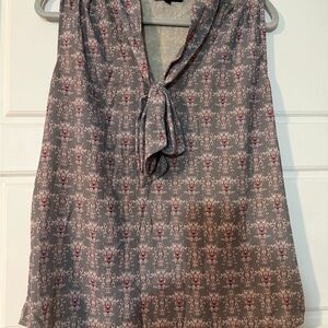 Kadra Elegant Gray and Pink Women's Top